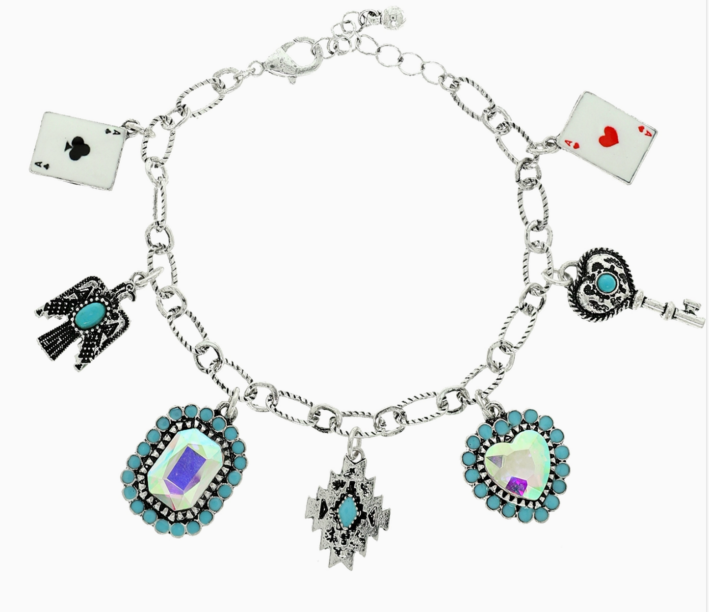 Western Theme Multi Charm Bracelet