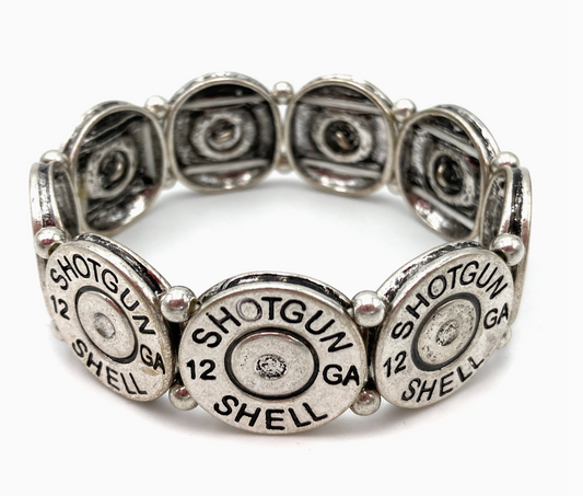 Large Shotgun 12 Gauge Bullet Shell Stretch Bracelet