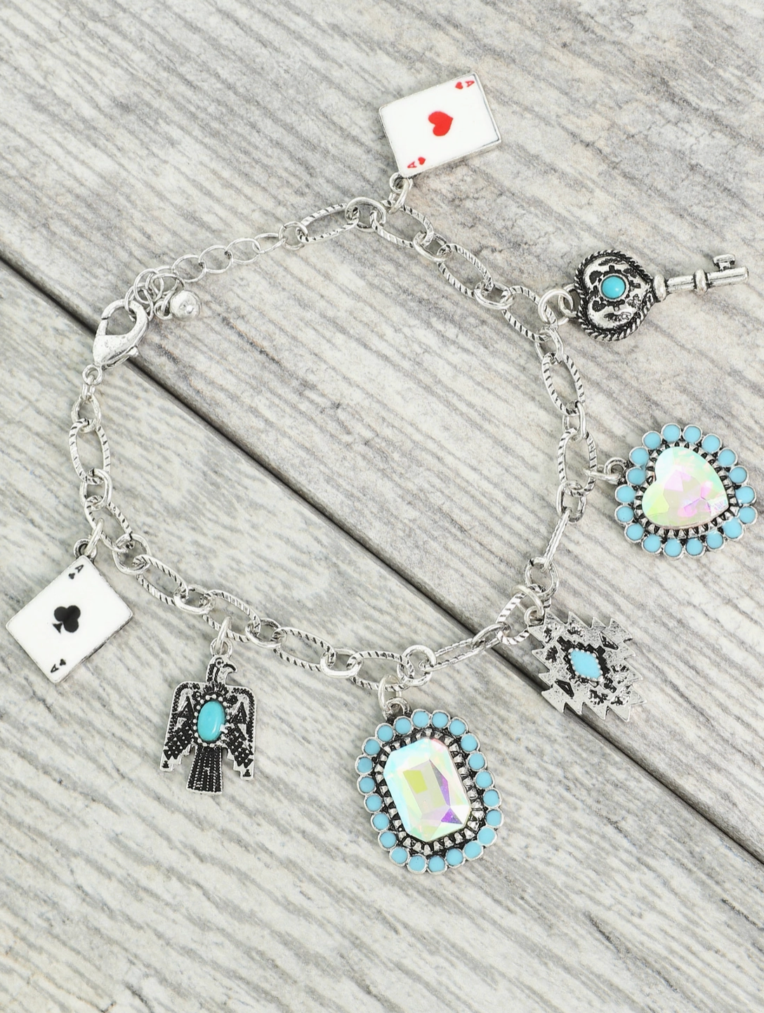 Western Theme Multi Charm Bracelet