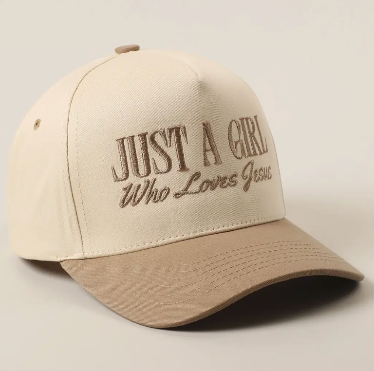 Just A Girl Who Loves Jesus Embroidery Trucker Hat