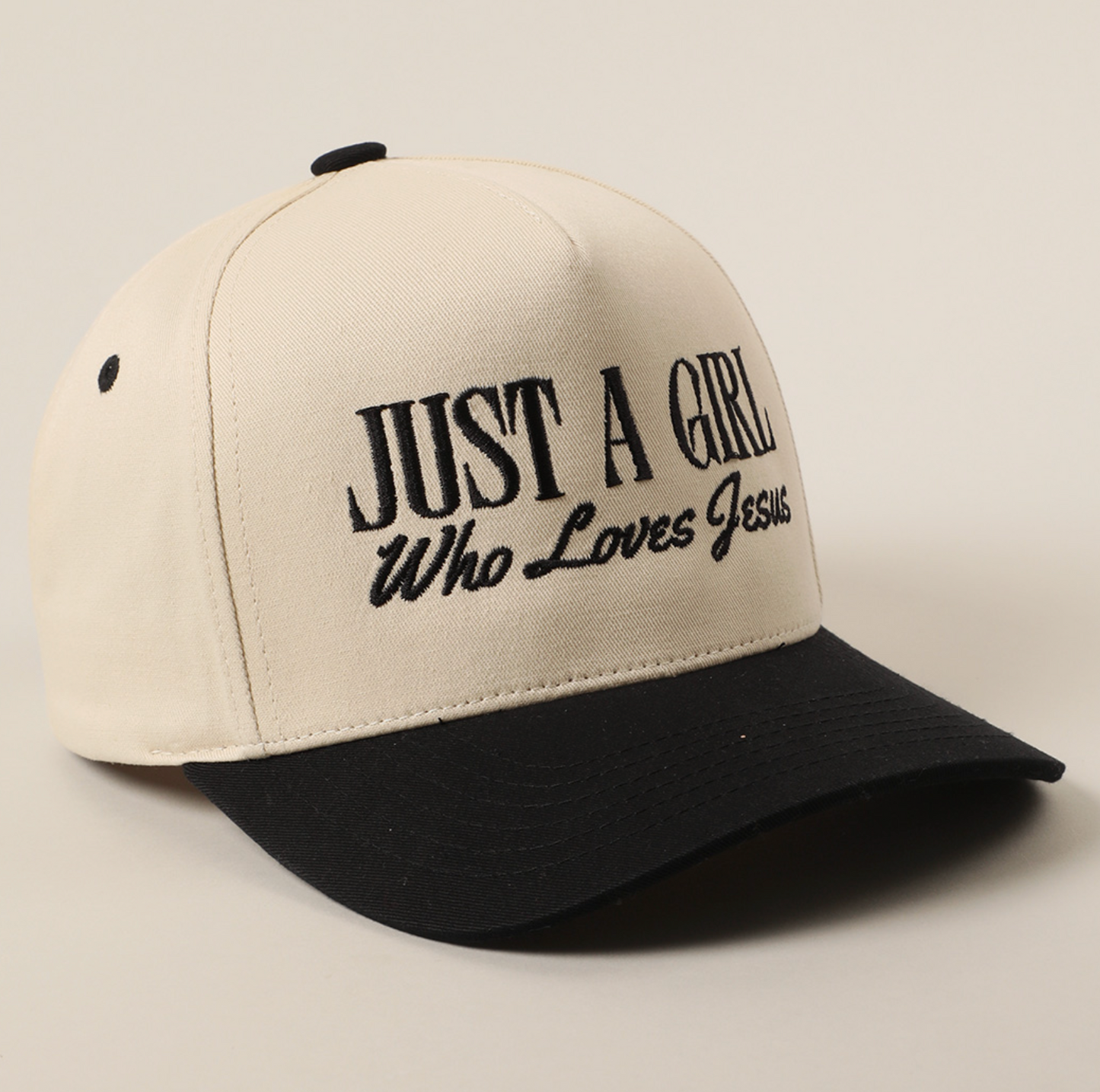 Just A Girl Who Loves Jesus Embroidery Trucker Hat