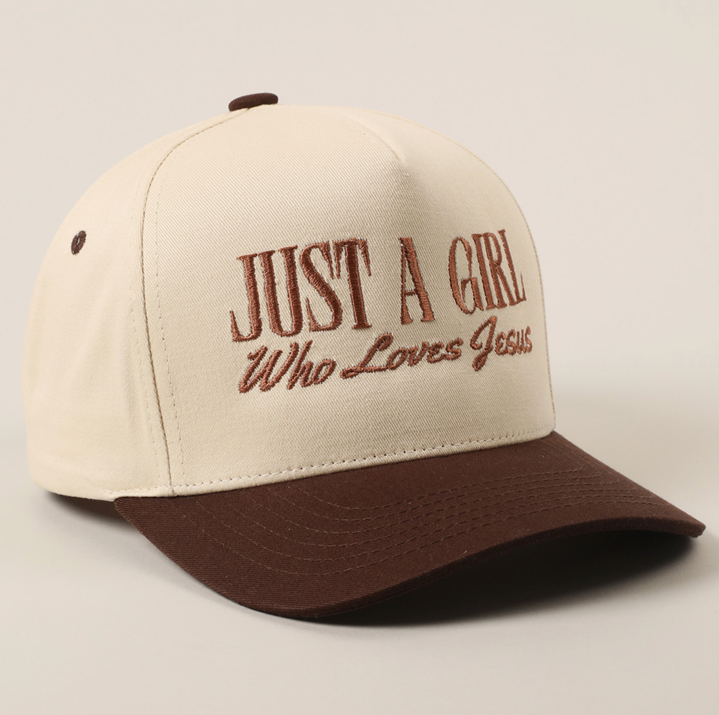Just A Girl Who Loves Jesus Embroidery Trucker Hat