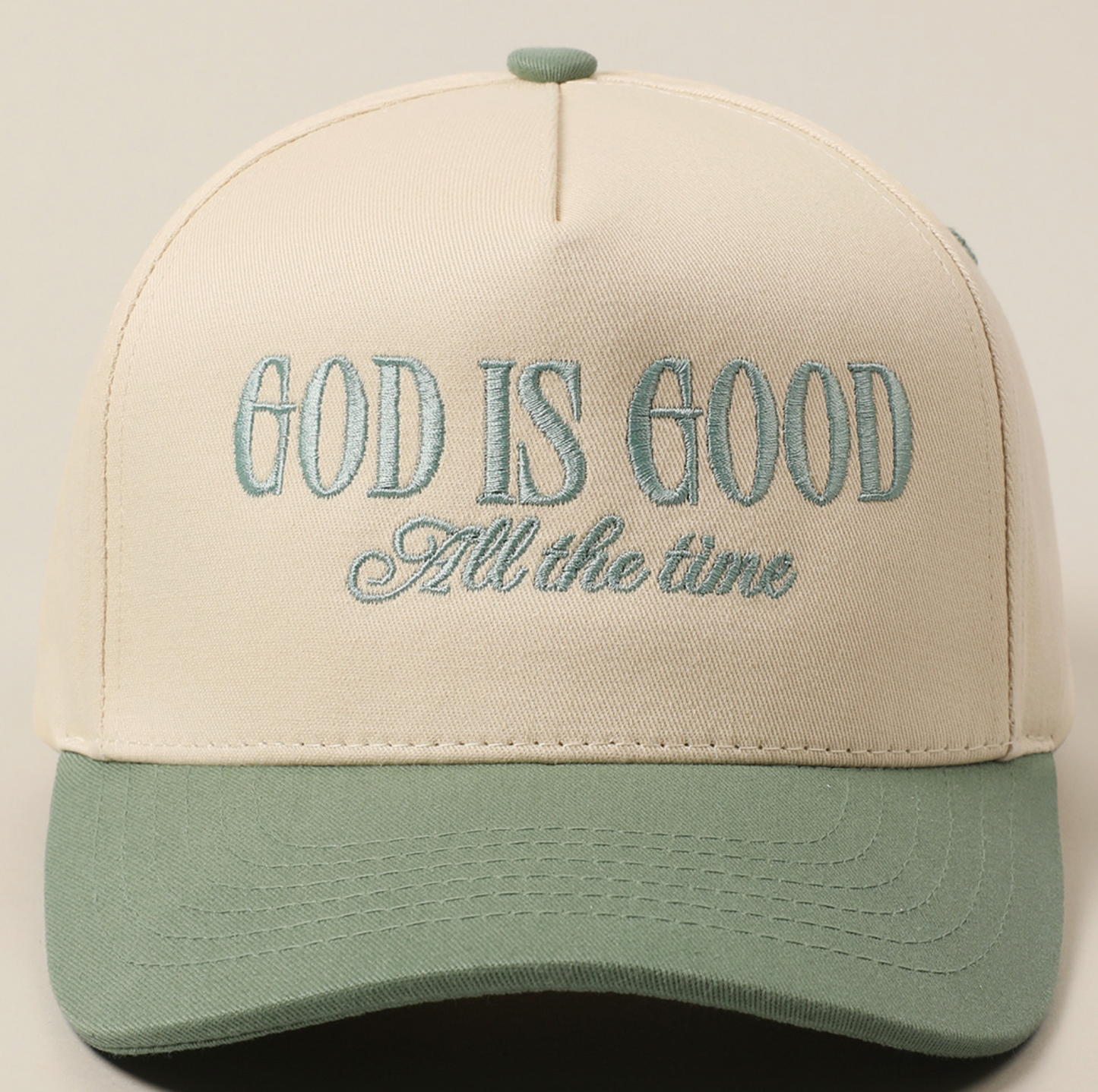God Is Good All the Time Embroidery Trucker Hat