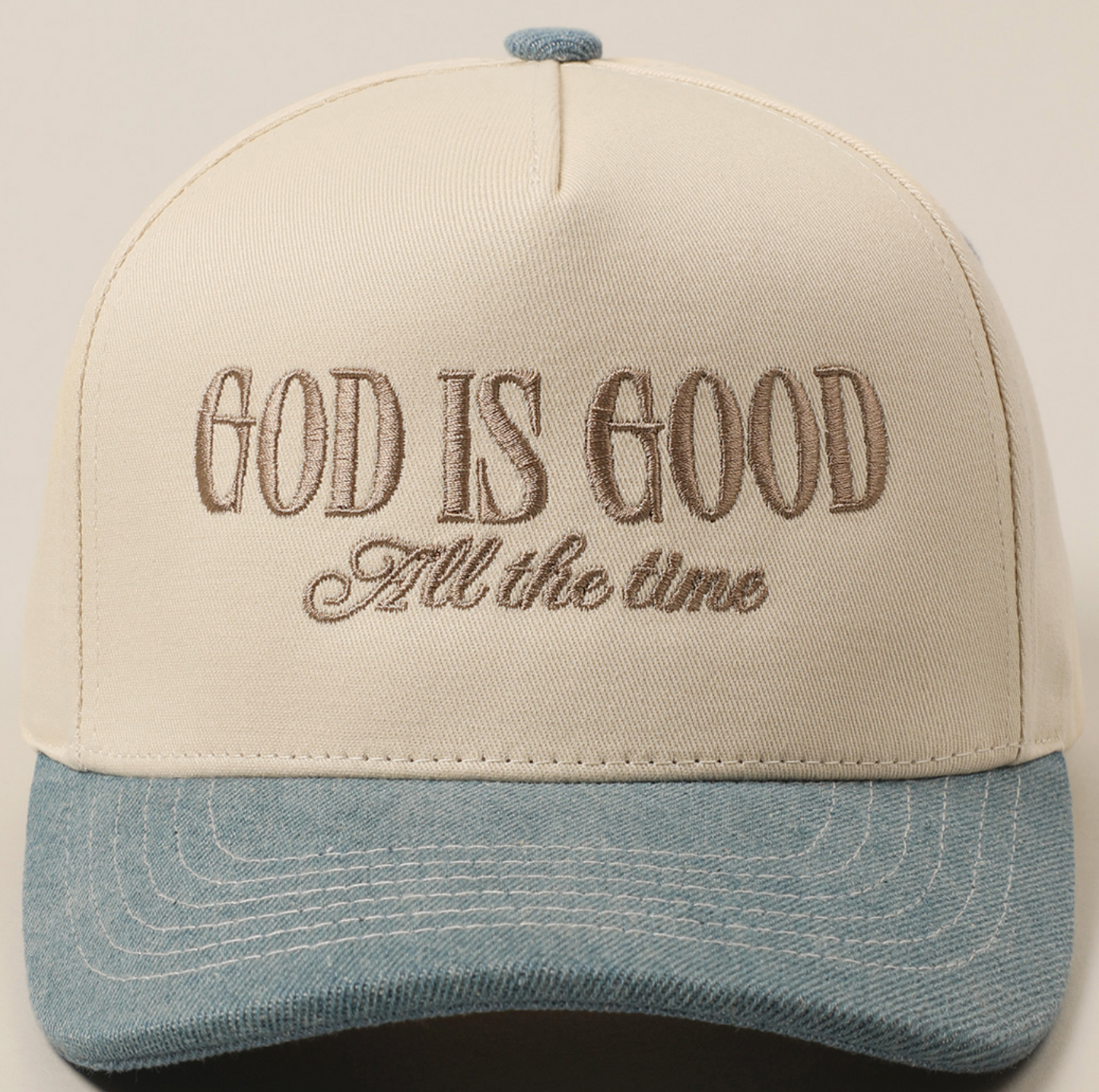 God Is Good All the Time Embroidery Trucker Hat
