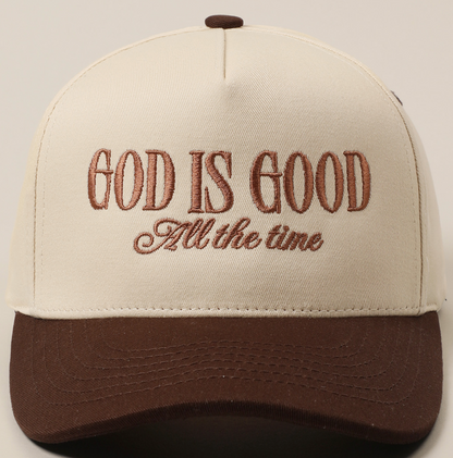 God Is Good All the Time Embroidery Trucker Hat