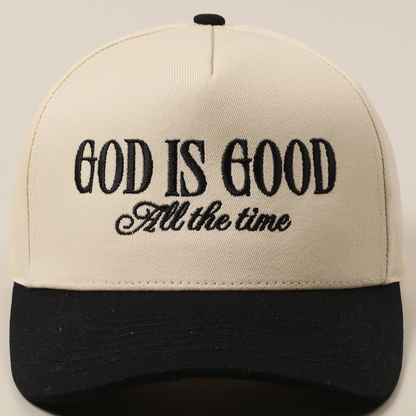 God Is Good All the Time Embroidery Trucker Hat
