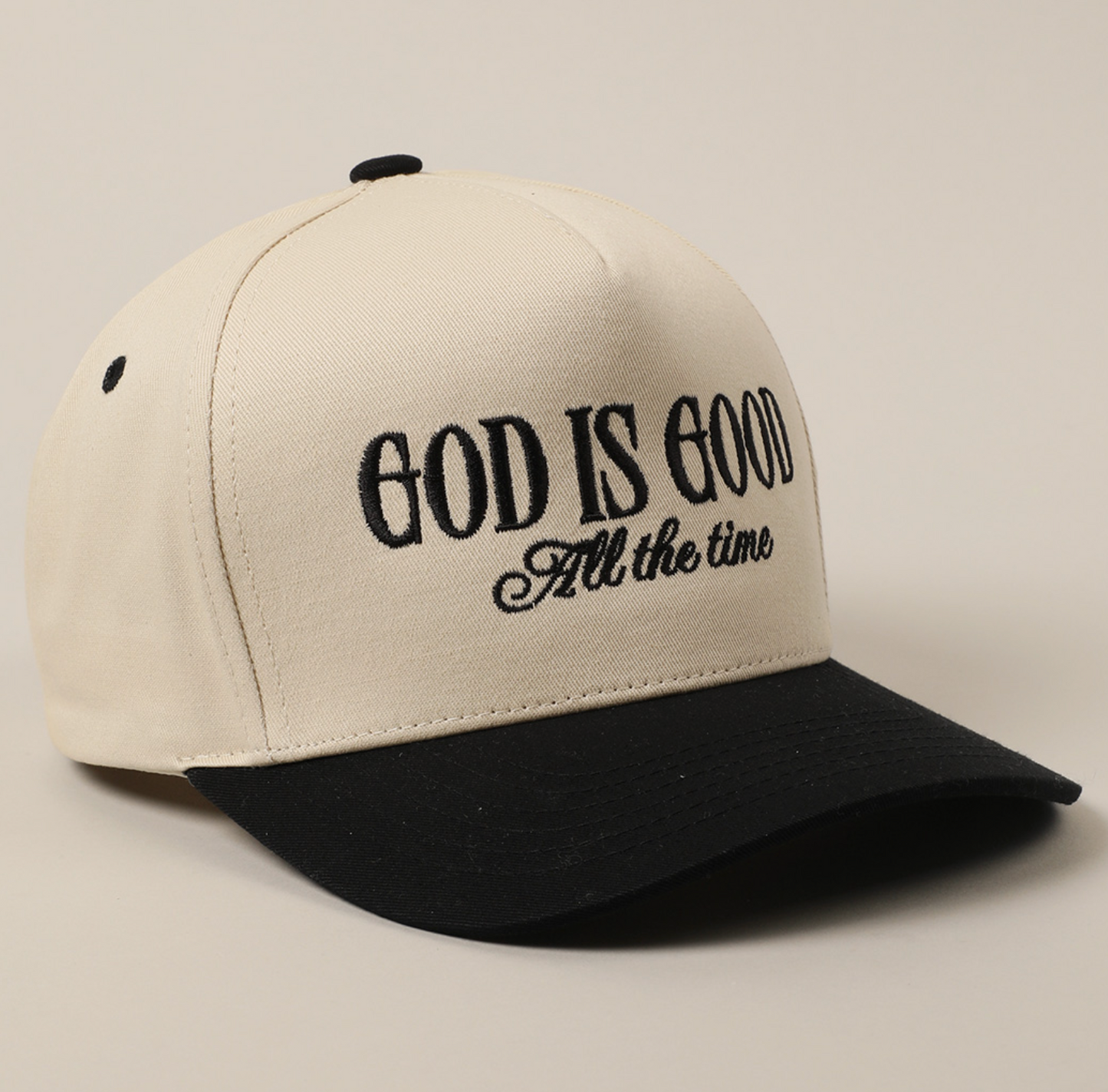God Is Good All the Time Embroidery Trucker Hat